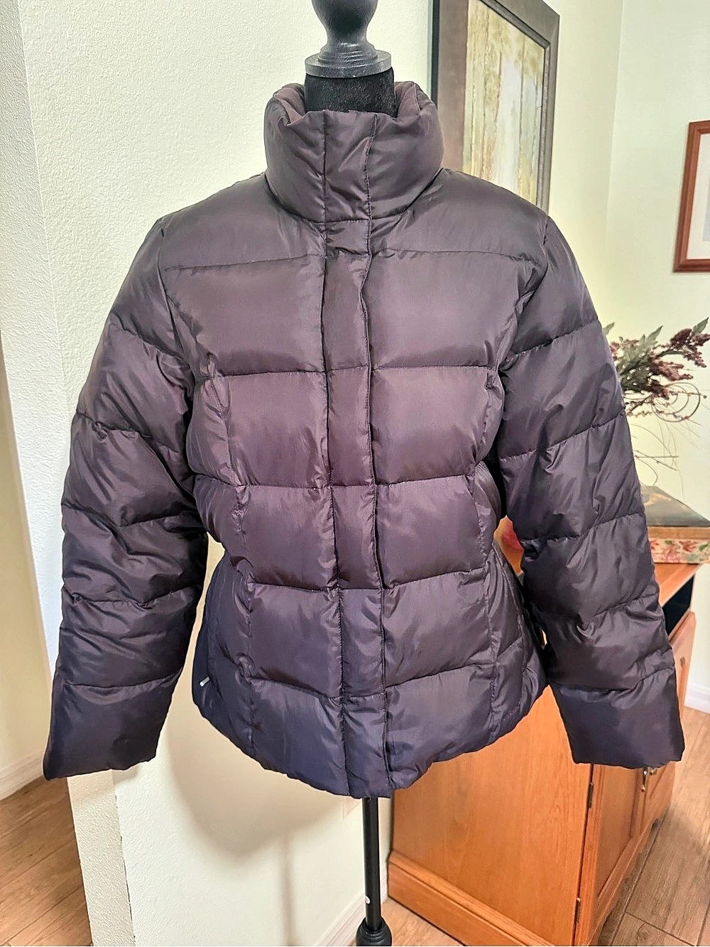 Eddie Bauer 100% Goose Down Jacket Puffer Jacket Wine XL